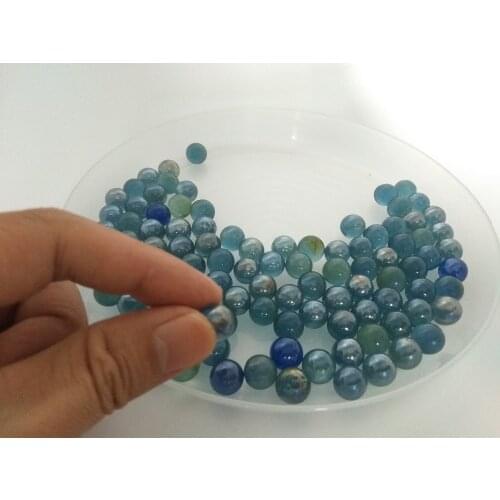 Mixed blue color 1.1 cm fish tank Pachinko glass ball gardening bonsai decoration stone checkers cat toy Vase Filler