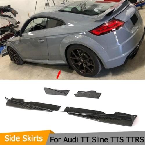 Carbon Fiber Side Skirts For Audi TTS TTRS TTS Line 2015 2016 2017 2018 Body kit Side Bumper Kits Apron Splitter