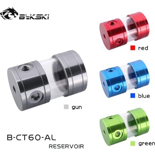 Bykski B-CT60-ARD 60mm Acrylic Transparent Reservoir Tank 100/150/200/260mm Metal Cap
