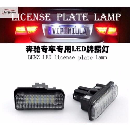 JanDeNing 2pcs Error Free 18 LED License Plate Lights For Benz W203/W211/W219/R171