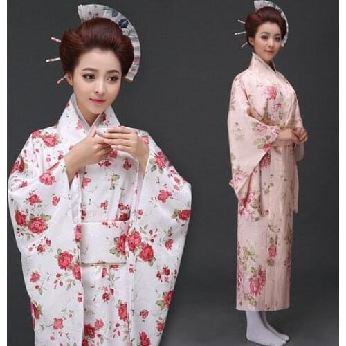4 Color Junoesque Vintage Yukata Japanese Haori Kimono with Obi Cosplay Women Dress Fashion Women Cloth