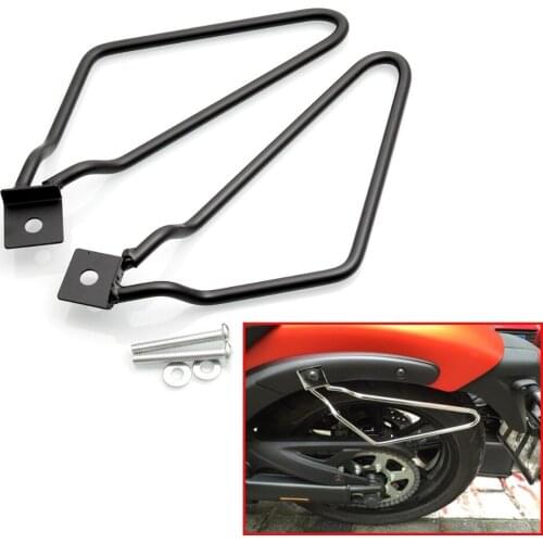 Motorcycle Support Bracket Side Mount Trunk Bag Holder For Harley Sportster X48 72 XL 883 1200 Iron XL883N Dyna Fat Bob FXDF