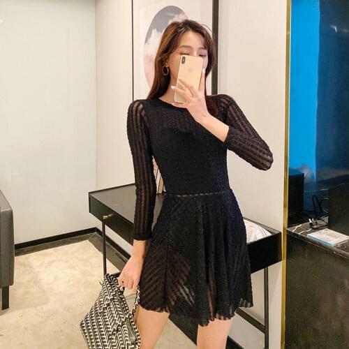 May Badpak Swimsuit Push Up Bikini 2021 Women Bathing Suit Female Large Size Slim Black Long Sleeve Korean Hot Print Polyester