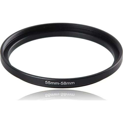 55-58mm Metal Camera Lens Filter Adapter Ring Thread Male 55mm to Female 58mm Step Up Mount UV CPL ND Filter