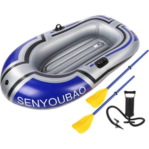 Inflatable Boat Raft Kayak PVC Canoe Dinghy with Inflator Pump for Fishing 180x110cm 90kg Load Kayak Fishing Boat