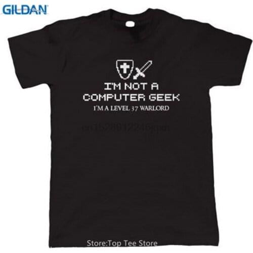 Unusual T Shirts Crew Neck Short Sleeve Christmas Mens IM Not A Computer Geek Funny Gamer Video Game Rpg Mmorpg Shirt