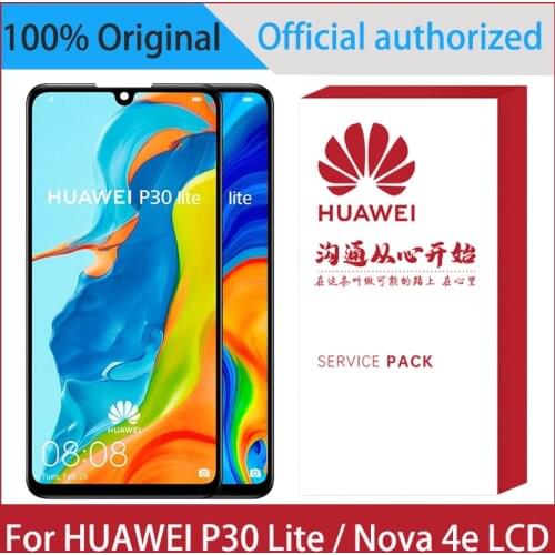 Original 6.15'' Display For Huawei P30 Lite Nova 4e LCD MAR-LX1 LX2 AL01 Touch Screen Digitizer Assembly With Frame Replacement
