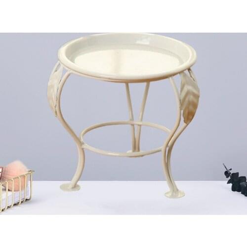 1pc Flower Shelf Floor-type Iron Display Stand Tray Flower Pot Holder Rack for Indoor flower pot stand