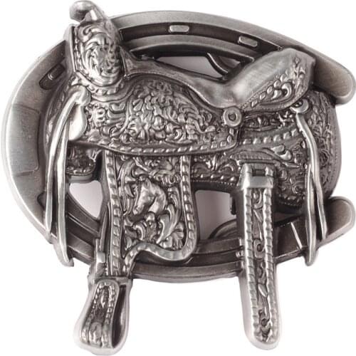 Belt Accessories Metal smooth Buckle Animal Pattern Equestrian Sports Theme Belt Buckle for Men