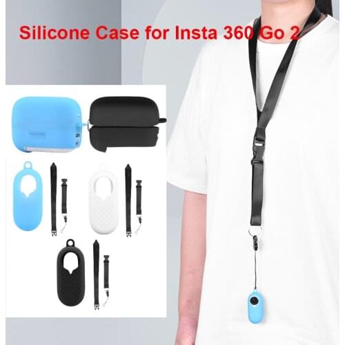 For Insta360 Go 2 Silicone Case Protective Cover Camera Battery Compart Body Case Anti-Scratch Protector Camera Accessories