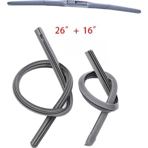 For Kia Rio Wiper Blade Refill 26 & 16 Soft Insert Rubber 2011 2012 2013 2014 2015 2016 2017 2018 2019 Replacement Accessories