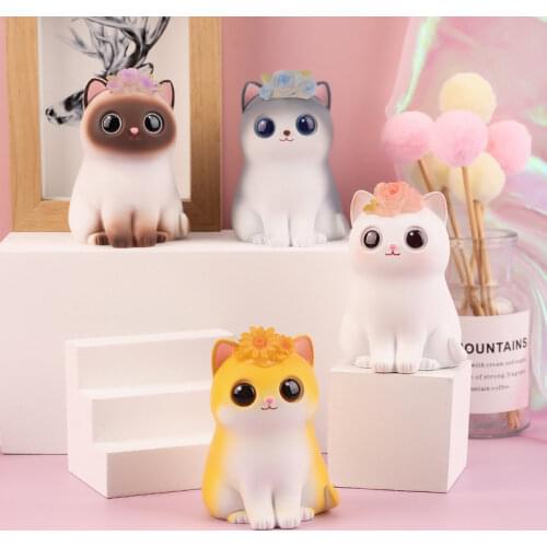 Fairy Kawaii Cat Figurine Ornaments Resin Crafts Blind Box For Valentines Day Wedding Party Decoration Gift Girls Room Decor