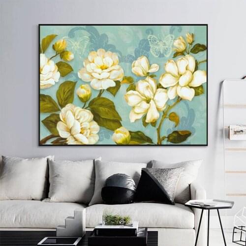 Vintage Flower Canvas Painting Modern Wall Art for Living Room Decor Nordic Style Modern Home Decorative Picture Posters Print