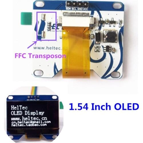 1.54 inch white oled module IIC i2c 128*64 for arduino