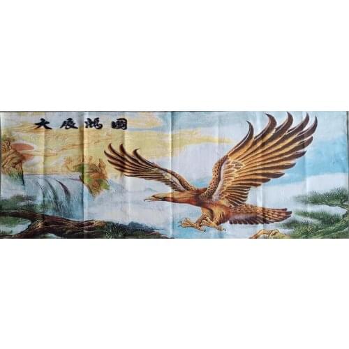 1.6M Super size Chinese Folk Silk Embroidery realize one 's ambition Thangka Tangka Painting Mural