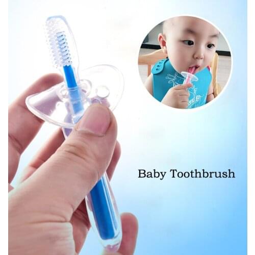 1pc Baby Infants Kids Soft Safe Bendable Teether Training Teeth Toothbrush Brush New For Children Baby Infant Newborn Brush Tool