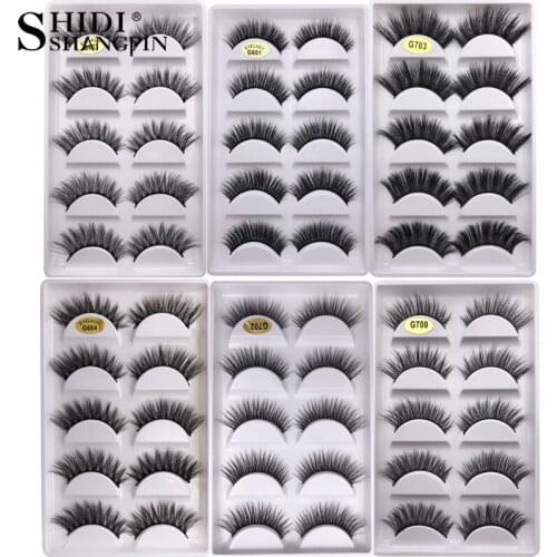 10 pairs Mink Eyelashes 3D Natural False Eyelashes 3d Mink Lashes Soft Eyelash Extension Makeup Kit Fluffy Cilios