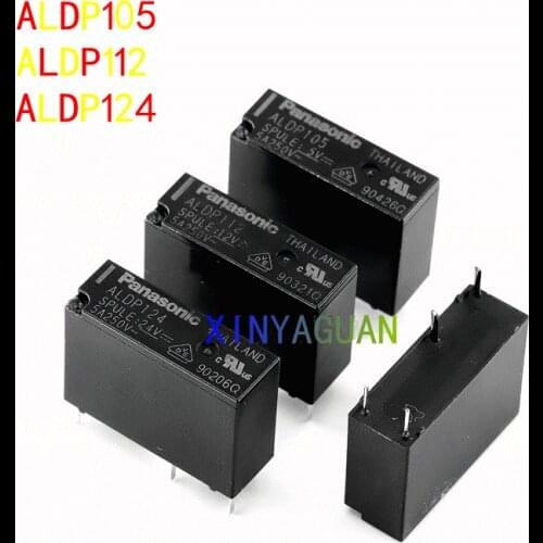 10pcs/lot 100% new original Relays ALDP105 ALDP112 ALDP124 DC5V / 12V / 24V 4Pin 5A 250V can replace relay G5NB-1A-E HF46F