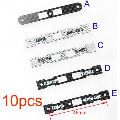 10Pcs Sliding Parts For Spring Front/Rear Carbon Multi Roller Setting Stay 15495/15497 Of Tamiya Mini 4WD Racing Car Model