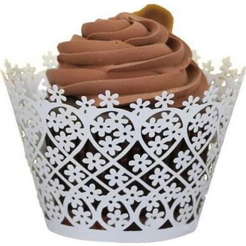 100PCS/LOT Flower Cupcake Cup/ Party Cake Wrappers/ Baby Shower Decoration 10 Color Available