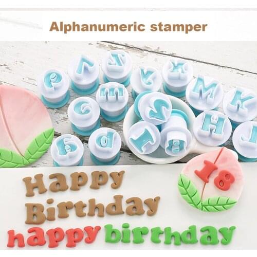 26pcs/Set Cake Decorating Tools DIY Alphabet Letters Cookie Cutter Fondant DIY Biscuit Mold Baking Accessories Stamp Impress