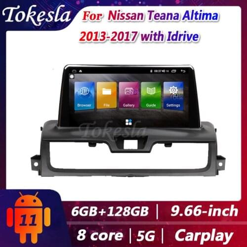 Tokesla Car Radio Android 11 For Nissan Teana Altima With Idrive DVD Automotivo Central Multimedia Player Gps Navigation Screen