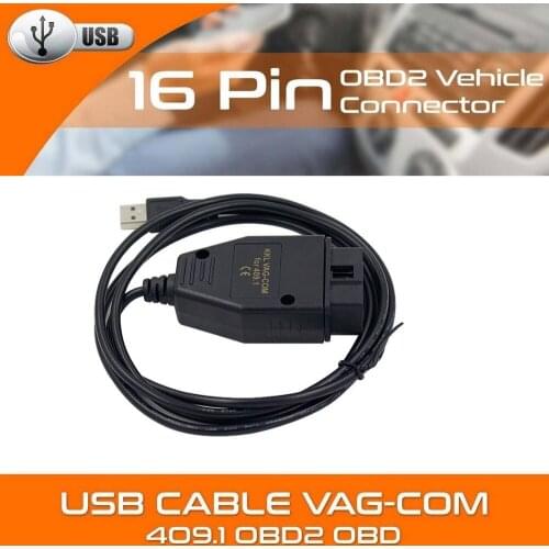 Car Diagnostic Tool USB Cable KKL VAG-COM 409.1 OBD2 Windows 7/8/Vista/XP Diagnostic Scanner Auto Car Accessary Universial