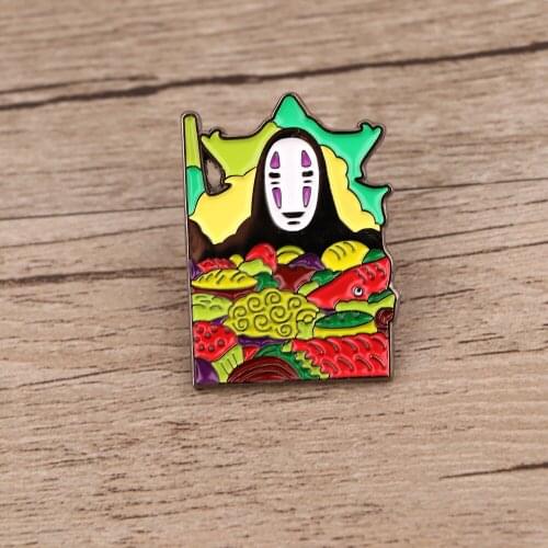 BG1181 Anime Food Cute Hard Enamel Pin Anime Movie Fans Collecting Medal Brooch Backpack Jewelry Unique Gift
