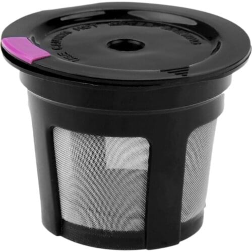 Black Refillable Coffee Filter Cup Reusable Coffee Pod Filled Capsule Compatible With Keurig 2.0 1.0 K Cup Coffee Makers
