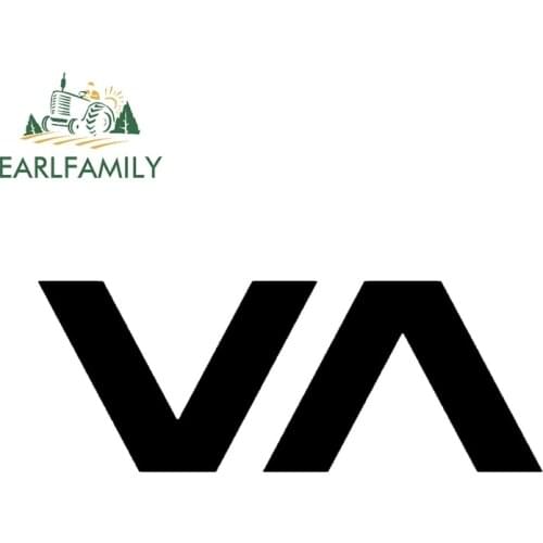 EARLFAMILY 13cm x 6cm Rvca Va Ruca Surf Skate Car Rearview Mirror Side Decal Truck Vinyl Sticker Vehicle Body Accessories