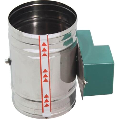 51-400mm 220V 24V stainless steel air solenoid valve electric air duct motorized damper valve for ventilation pipe check valve