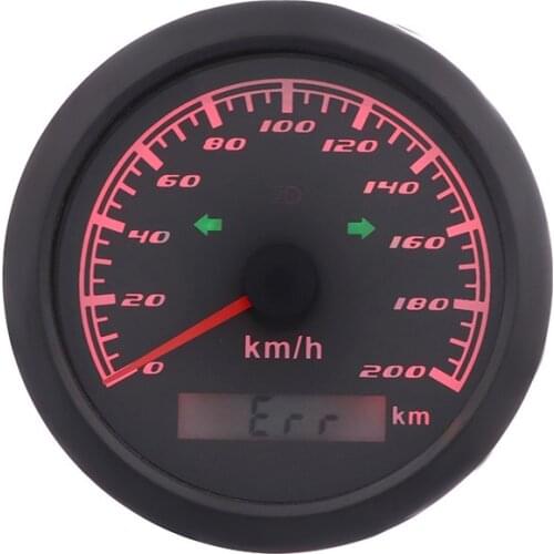 GPS Speedometer 120 KM/H 200 KM/H With Left Right High Beam Indicator Lights Speed Meter Gauge For Car Boat 12V/24V