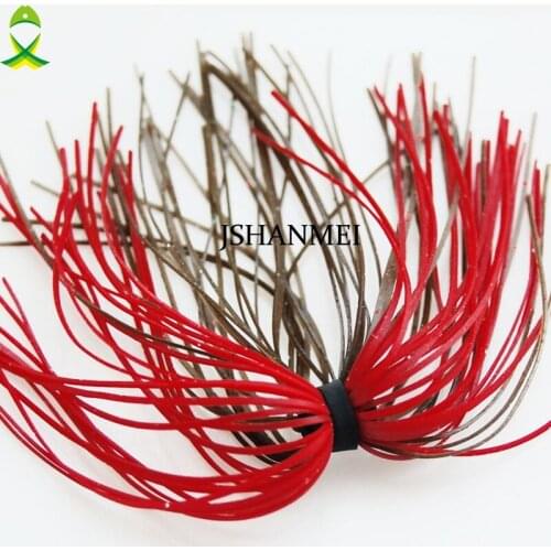 JSM 5 pcs/lot Assorted Color Silicone Skirts for Spinnerbait Buzzbait Rubber Jig Lures Squid Skirts Fly Tying fishing lures