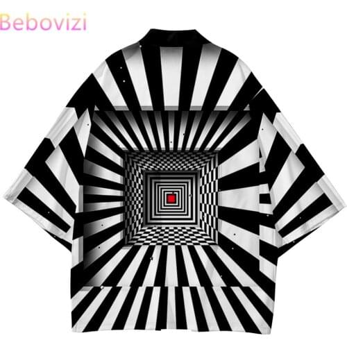 Loose 3D Visual Art Japanese Cartoon Beach Kimono Streetwear Men Women Cardigan Cosplay Haori Yukata Harajuku Tops Robe Clothes