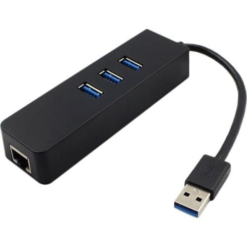 USB 3.0 Hub 3-Port Gigabit Ethernet Port for Laptops USB Flash Drives Mobile Hard Drives USB Extenders
