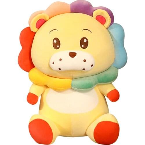 Colorful lion doll plush toy doll forest animal rag doll cute child sleeping pillow gift female