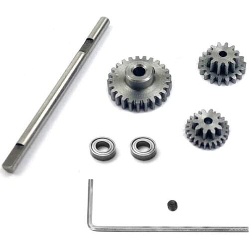 Metal Transmission Gear with D Axis Gearbox Steel Gears Set for WPL D12 1/10 RC Car Upgrade Parts Accessories