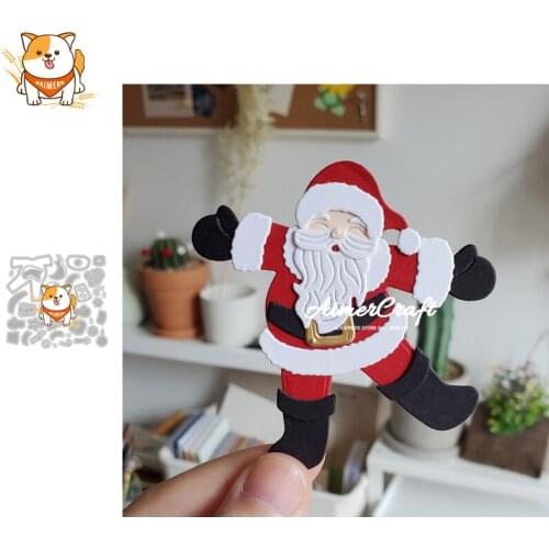 Christmas Santa Claus Metal Cutting Dies Mold Scrapbooking Stencil DIY Embossing Craft Die Cuts Card Making New Dies For 2020