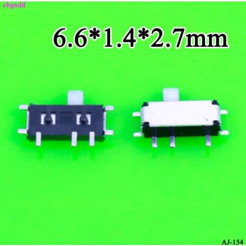 10PCS 7 Pin Mini Slide Switch On-OFF 2Position Micro Slide Toggle Switch 1P2T H=1.5MM Miniature Horizontal Slide Switch SMD