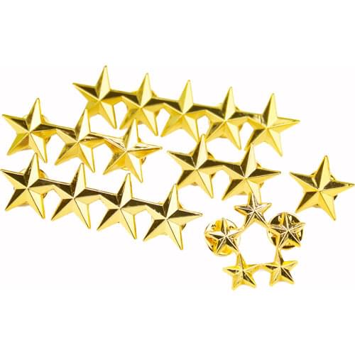 Fashion Little Star Gold Plating Pentagram Five Pointed Star Badge Collar Lapel Bag Hat Hijab Blouses Shirt Pins Accessories