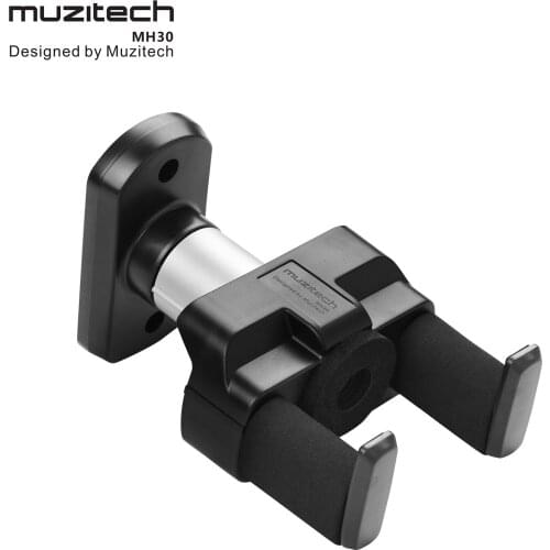 Muzitech MH30 Upgraded Guitar Hanger Hook Holder Wall Mount ASB + Aluminum Alloy Material for Acoustic Folk Classic Guitar