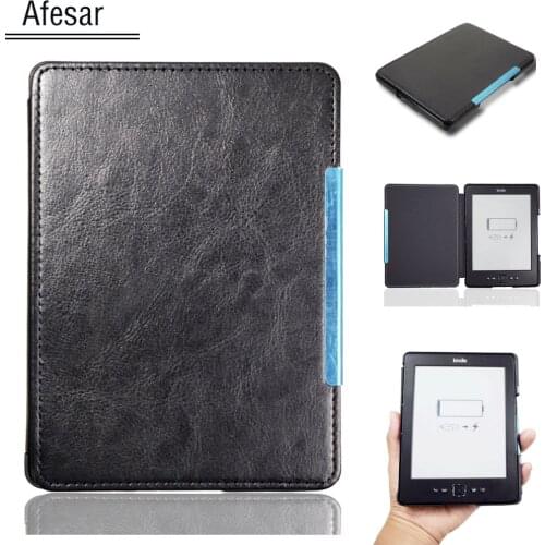 New style pu leather Magnet Cover Case for Amazon Kindle 4 Kindle 5 ebook eReader pouch D01100 4th 5th flip case protective film