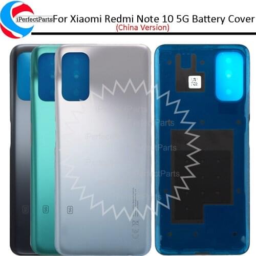 Original 6.5'' For Xiaomi Redmi Note 10 5G M2103K19G Back Battery Cover Door Housing case Rear Glass Replacement