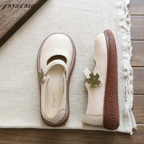 Mori Retro Literary Original Handmade Big Head Doll Shoes Thick-Soled Increased Harajuku College Style Casual Flat Single Shoes