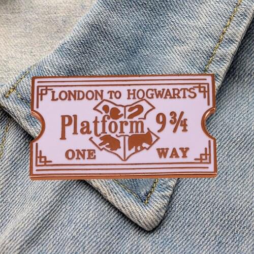 DZ674 Tickets Creativity Enamel Pins Women Badge Backpack Collar Lapel Pin Hat Jewelry Gifts for Friends