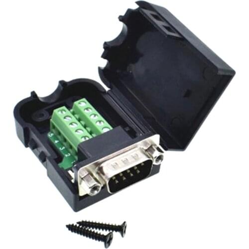 1pcs DB9 Connector COM RS232 Transfer-free Signals Terminals Male Female Connector