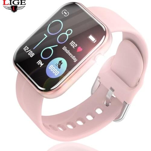 LIGE Ladies Smart Watch Men Sport Tracker Women Heart Rate Fitness Monitor Color touch screen SmartWatch For Apple Android Phone