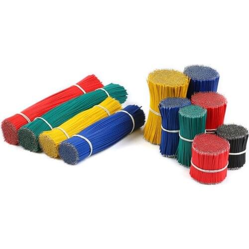 100 pcs Wire jumper wire welding wire electronic connection wire double-ended tinned wire 24AWG connection wire 20cm 30cm