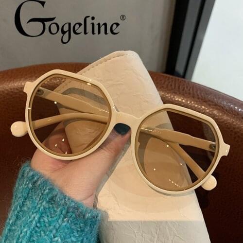 Fashion Round Sunglasses Women Men Brand Designer UV400 Tea Lens Driving Sun Glasses Female Small Frame Oculos De Sol