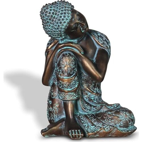 Buddha Statue Zen Sleeping Buddha Ornaments Monk Figurine Tathagata India Yoga Mandala Buddhism Resin Sculptures Home Decoration